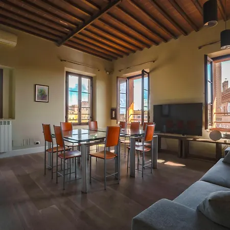 Torre Dei Lambertini Windows On Piazza Del Campo - Residenza D'epoca Apartmán Siena